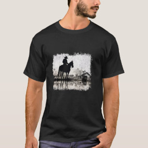 Cowboy Western Paard Kunst, Bronc Riding Cowboy T-shirt