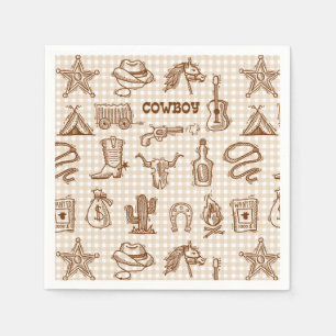 Cowboy Western Papieren servetten