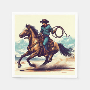 Cowboy Western Papieren servetten