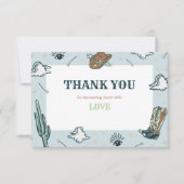 Cowboy Western Pet Baby shower Hartelijk dank Kaart (Voorkant)