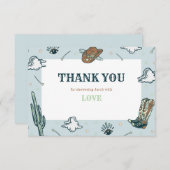Cowboy Western Pet Baby shower Hartelijk dank Kaart (Voorkant / Achterkant)