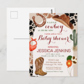 Cowboy Western Pet Laarzen Baby shower Briefkaart (Voorkant / Achterkant)