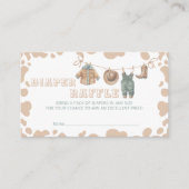 Cowboy Western Plaid Baby shower Luier Raffle Informatiekaartje (Voorkant)