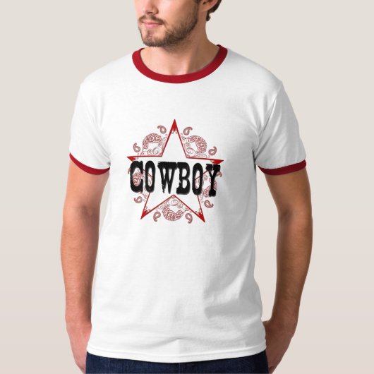 Cowboy Western Red T-Shirt (Voorkant)