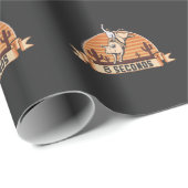 Cowboy Western Rider Bull Riding acht seconden Cadeaupapier (Rol Hoek)