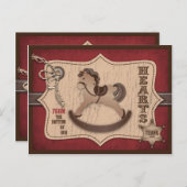 Cowboy Western Rocking Horse Bedankt Briefkaart (Voorkant / Achterkant)