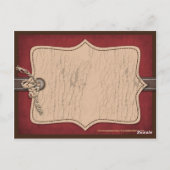 Cowboy Western Rocking Horse Bedankt Briefkaart (Achterkant)