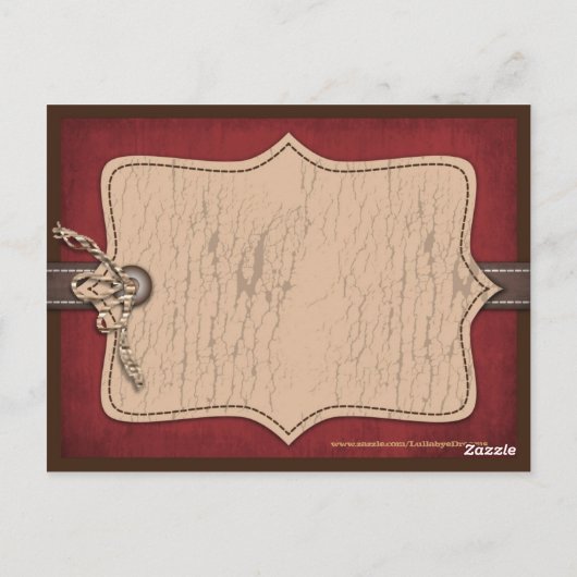 Cowboy Western Rocking Horse Bedankt Briefkaart (Achterkant)