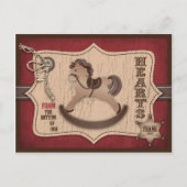 Cowboy Western Rocking Horse Bedankt Briefkaart (Voorkant)