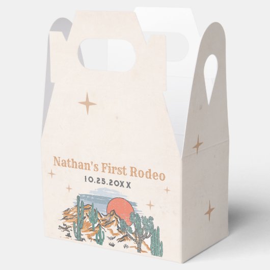 Cowboy Western Rodeo 1e verjaardag Bedankdoosjes (Geopend)