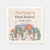 Cowboy Western Rodeo 1e verjaardag Servet (Voorkant)