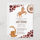 Cowboy western rodeo baby shower kaart (Voorkant)