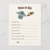 Cowboy Western Rodeo Baby shower Wensen voor Baby Informatiekaartje (Voorkant)