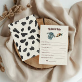 Cowboy Western Rodeo Baby shower Wensen voor Baby Informatiekaartje