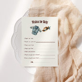 Cowboy Western Rodeo Baby shower Wensen voor Baby Informatiekaartje