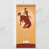 Cowboy Western Rodeo Birthday Ticket Pass Kaart (Achterkant)