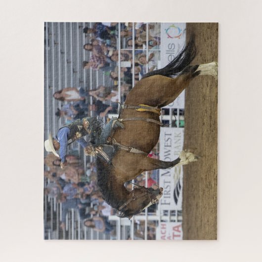 Cowboy Western Rodeo Bucking Horse Corral Legpuzzel (Verticaal)