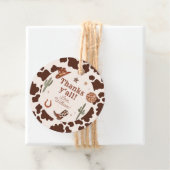 Cowboy Western Rodeo feest Thankas yall verjaardag Bedankjes Labels (In situ)