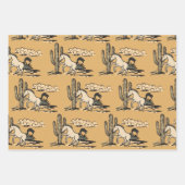 Cowboy Western Rodeo Hand getrokken Doodle Inpakpapier Vel (Voorkant 3)