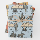 Cowboy Western Rodeo Hand getrokken Doodle Inpakpapier Vel (In situ)