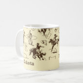 Cowboy Western Rodeo Horses Custom Naam Koffiemok (Voorkant links)