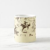 Cowboy Western Rodeo Horses Custom Naam Koffiemok (Center)