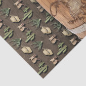 Cowboy Western Rodeo Houten Barrel Verjaardagsfees Tissuepapier (Detail)