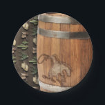 Cowboy Western Rodeo Houten Vat Verjaardagsfeestje Papieren Bordje<br><div class="desc">Aanpassen met elke tekst. Overeenkomende artikelen zijn beschikbaar.</div>