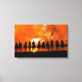 Cowboy Western Rodeo Roundup Wild West Wrapped Can Canvas Afdruk (Voorkant)