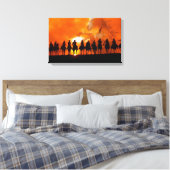 Cowboy Western Rodeo Roundup Wild West Wrapped Can Canvas Afdruk (Insitu (Slaapkamer))