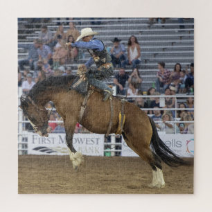 Cowboy Western Rodeo Springend Paard Kraal Legpuzzel
