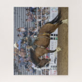 Cowboy Western Rodeo Stampend Paard Kraal Legpuzzel (Verticaal)