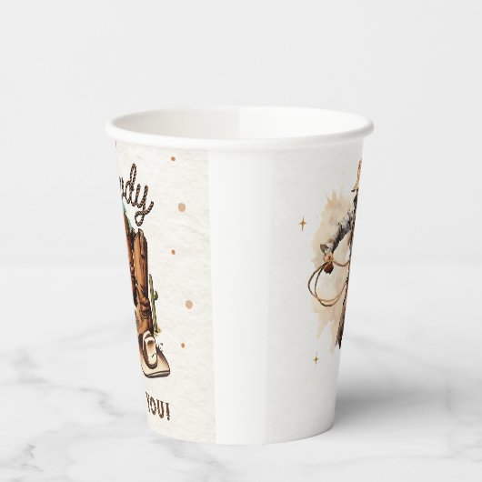 Cowboy Western Rodeo Verjaardag Kinder Papieren Bekers (Links)