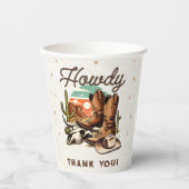 Cowboy Western Rodeo Verjaardag Kinder Papieren Bekers (Voorkant)