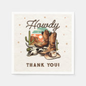 Cowboy Western Rodeo Verjaardag Kinder Servet (Voorkant)