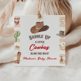 Cowboy Western Rodeo Wild West Baby shower Bedankjes Labels