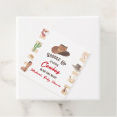 Cowboy Western Rodeo Wild West Baby shower Bedankjes Labels (In situ)