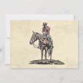 Cowboy Western Rodeo Wild West Foto Verjaardag Kaart (Achterkant)