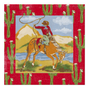 Cowboy Western Rodeo Wild West Perfect Poster