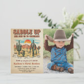 Cowboy Western Rodeo Wild West Verjaardagsfeest Kaart (Staand voorkant)