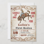 Cowboy Western Rodeo Wild West Verjaardagsfeest Kaart (Voorkant)
