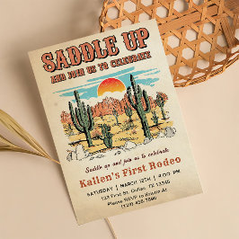 Cowboy Western Rodeo Wild West Verjaardagsfeest Kaart
