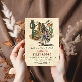 Cowboy Western Rodeo Wild West Verjaardagsfeest Kaart