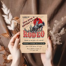 Cowboy Western Rodeo Wild West Verjaardagsfeest Kaart