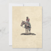 Cowboy Western Rodeo Wild West Verjaardagsfeest Kaart (Achterkant)