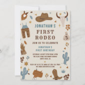 Cowboy Western Rodeo Wild West Verjaardagsfoto Kaart (Voorkant)
