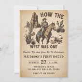 Cowboy Western Rodeo Wild West Verjaardagsuitnodig Kaart (Voorkant)