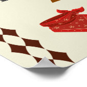 Cowboy Western Saloon Baby Birthday Welkom Poster (Hoek)