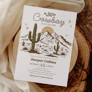 Cowboy Western Stijl Baby Shower Kaart
