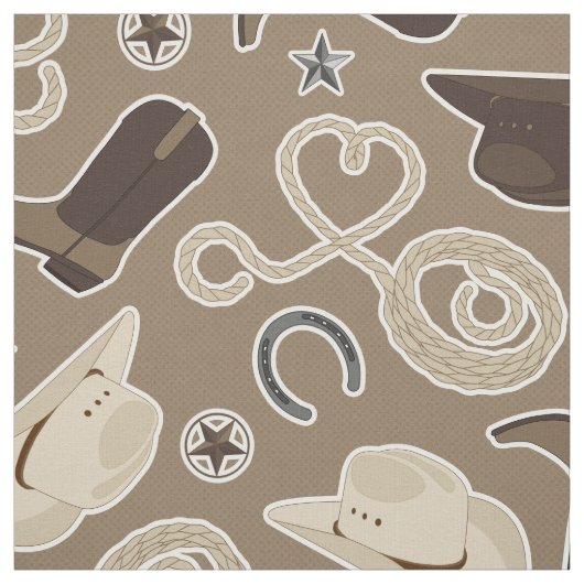 Cowboy Western thema Fabric Stof (Swatch)